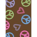 Concord Global Trading Concord Global 22884 3 ft. 4 in. x 5 ft. Alisa Peace & Polka Hearts - Brown 22884